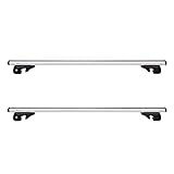 Amazon Basics Dachträger 132.1 cm, für 2 offene Dachrelings mit Abstand 98 bis 116,8 cm, 2-teilig,...