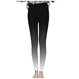 Generisch Damen Thermofleece Leggings mit Farbverlauf in voller Länge hohem Bund für...