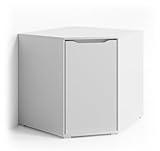 Vicco Kommode Ruben, Regal mit Türen, Weiß, 78 x 77 cm