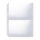 50 Pcs 200 Taschen Klarsichthüllen A4, Prospekthüllen, Verdickt 0,2mm, Postkartenhüllen...