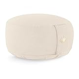 Lotuscrafts® Meditationskissen mit 15cm Sitzhöhe, bestickt, Yoga Kissen mit 100%...