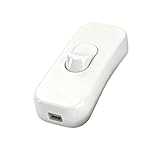 Powice Zwischenschalter,Schnurschalter,Schalter 230v,Kabelschalter,Geeignet für 2- und 3-adrige...