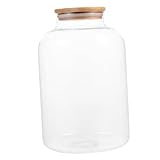 ULTECHNOVO 1 Stück Hochborosilikatglas Aufbewahrungsglas mit Bambusdeckel Luftdichtes Vorratsglas...