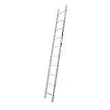 Bayersystem BS-DJ 1x10 Aluminium Anlegeleiter, 10 Sprossen, bis 150 kg belastbar, Leiterhöhe 2,69...