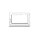 Framex Kellerfenster Fenster Kunststofffenster Weiß Breite x Höhe 100 x 50 cm (1000 x 500 mm)...