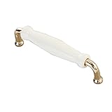 Keramikgriff, Schrankgriff, Gold + Weiß, Schleife, Keramik, Zinklegierung, Schrankgriffe,...