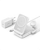 Anker MagGo 3-in-1 Ladestation, Qi2 zertifizierter 15W kabelloser Ladeständer, MagSafe kompatibel,...