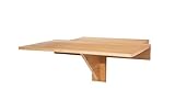 Spetebo Holz Wandtisch klappbar - 60 x 40 cm - Klapptisch platzsparend zur Wandmontage -...