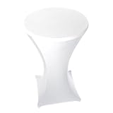 Stoff-Kollektion - Stretch Stehtischhusse 70cm aus Polyester & Stretch – Bügelfrei & Waschbar bis...