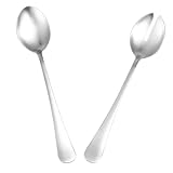 PEPLAYTAL 2 Stück Edelstahl Salatbesteck Leichte Gabel und Löffel mit Langem Griff Rostfrei und...