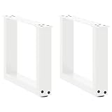 SKM Couchtischbeine U-Form 2 STK. Weiß 40x(30-31) cm Stahl,Möbel, Tischzubehör,...