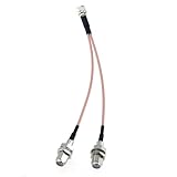 MTQY 15 cm F-Typ RG6 Koaxialkabel Splitter F-Stecker auf F Dual-Buchse Koaxial-Splitterkabel für 50...