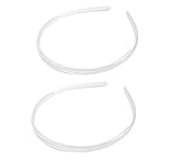 2 Stück starke, transparente Kunststoff-Haarbänder für Damen und Mädchen, zum Greifen der...