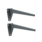 Gedotec Schwerlast-Konsole aus Stahl massiv | Tragkraft: 150 kg je Paar | Länge: 480 mm | 2 Stück...