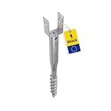 GRUNDLINE - Pfostenträger U Profil - Einschraub Bodenhülsen - Stützenfuß - Einschraubhülsen - U...