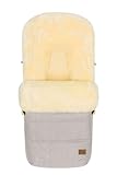 Fillikid Lammfellfußsack Bernina für Kinderwagen, Buggy | Winterfußsack wind- & wasserabweisend |...