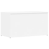 Aufbewahrungstruhe aus Holzwerkstoff Weiß 84x42x46 cm - Stabile Lagerbox für Wohnzimmer,...