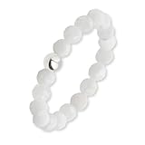 GD GOOD.designs Anti Stress Ring aus Mondstein Naturstein Perlen für Damen - Elastische Anxiety...