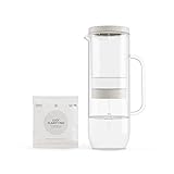 LUCY® Wasserfilter Kanne 2L | Filter Karaffe Glas für Kühlschranktür inkl. Filterkartusche Pad I...