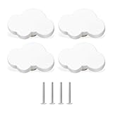 LONZIKP 4 pcs Wolkenform Schubladenknöpfe Möbelknäufe, Cartoon Form Weicher Kleber Knöpfe für...