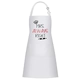 Passende Küchenschürzen für Paare, Aufschrift 'MR & Mrs', Polyester, verstellbare Nackenriemen,...