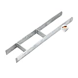 SunnyDeals H-Pfostenanker feuerverzinkt als Pfostenträger| H-Anker 91 x 600 mm |schwerer Betonanker...