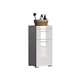 trendteam smart living - Amanda - Kommode - Weiß Hochglanz - Standschrank - (BxHxT) 37 x 79 x 31 cm...