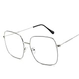 DSAI Vintage übergroße Sonnenbrillen Damen Sonnenbrille Mode Metall Quadratische Legierung Rahmen...