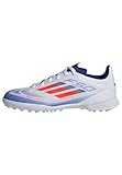 adidas F50 League Football Boots Turf Fußballschuhe, Cloud White/Solar Red/Lucid Blue, 37 1/3 EU