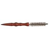 COLLBATH Kleine Rundbürste für Haartrocknung Hitzebeständige Holz Haarbürste für Lockige...