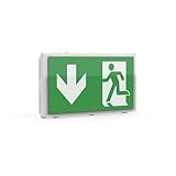 ENOVALITE LED Fluchtwegleuchte Notleuchte mit Akku und Test-Funktion - Dauerbetrieb o. Notbetrieb -...