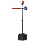 SPORTNOW Boxsack, Standboxball mit Reflexstange, Punchingball, 1,63-2,05 m Höhenverstellbarer...