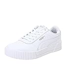 PUMA Damen Carina L Sneaker, White White Silver, 40.5 EU
