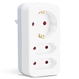 Aigostar Steckdosenadapter 3-Fach mit Kindersicherung Mehrfachsteckdose Tragbar für Steckdose...