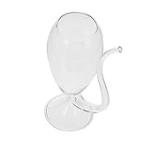 VERDANVERSE Transparentes Rotweinglas mit Strohhalm Kreatives Cocktailglas Stehender Becher für...