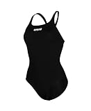 ARENA Damen Women's Team Swimsuit Swim Pro Solid Badeanz ge, Black-white, 36 EU