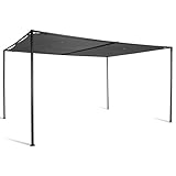 IDMarket - Pergola SAN Jose 3 x 4 m, Gartenpavillon, Stoff, Grau, Partyzelt