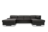 DOMO. collection Wohnlandschaft Star, Leder-Sofa in U-Form, Polstergarnitur, Couch 150 x 304 x 150...