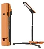 LED Baustrahler mit Stativ, 1500LM Arbeitsleuchte, Wiederaufladbarer LED Arbeitsscheinwerfer mit 3...