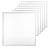 LUXULA 6x LED Panel 62x62cm Rasterleuchte - 36W 3600lm - 4000K Neutralweiß - flimmerfrei - mit...