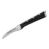 Tefal Ice Force rundes Schälmesser, 7 cm Klinge, Korrosionsschutz, Handschutz, Edelstahl/Schwarz,...