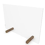 nattmann PLEXIGLAS® Spuckschutz NATURE ohne Durchreiche Trennwand Thekenaufsatz (50x40cm (BxH),...