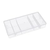 Kompakte transparente Box mit 5 Fächern, für Wimpernverlängerungswerkzeuge, Aufbewahrungsbox für...