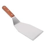 HIAKDOFT Edelstahl Bratpfannen spatel mit Holzgriff Hitzebeständig Langlebig und Wiederverwendbar...