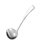 Edelstahl Saucenlöffel, 18.5cm Soßenlöffel mit Ausgießer, Küchen Saucenkelle mit Ausguss,...