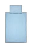 YENGAS Kinder-Bettwäsche-Set mit Reißverschluss 100x135 cm, einfarbig, 100% Baumwolle Renforcé...