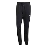adidas Men's Essentials FEELCOZY French Terry Pant, Black/White, L