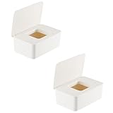 YUNDUOKEJI Feuchttücherspender, 2 Stück, Wischtuchhalter mit Deckel, Badezimmertücherbox,...