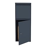 Wiltec Paketkasten grau 410 x 385 x 720 mm, Paketbox Zuhause, private Paketannahme passend für...
