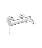 GROHE Essence, Badewannenarmatur (Duscharmatur für die Badewanne, Mischbatterie mit automatischer...